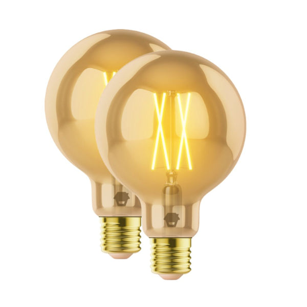 Smart Vintage Edison-Glühbirne - Doppelpack Filament Glühbirne Globe