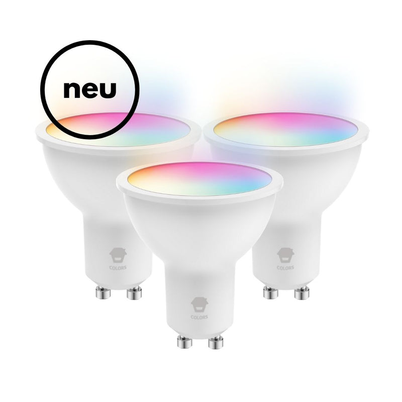 Smart LED Glühbirne Spot Color - Dreierpack Glühbirne Farbe