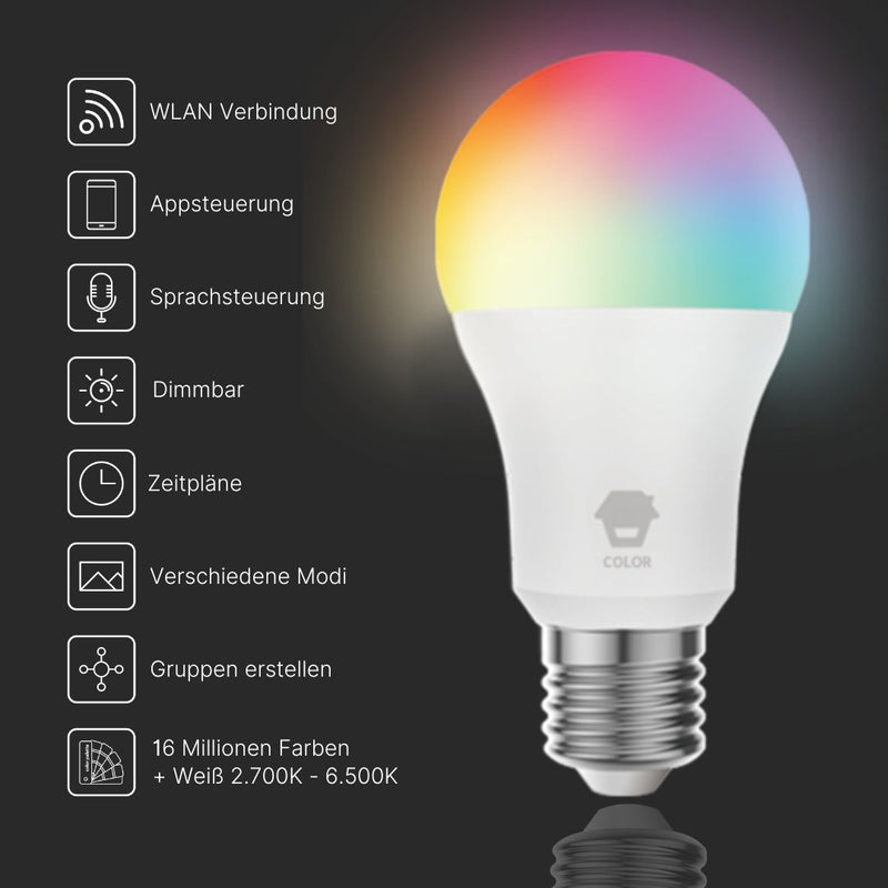 Smart WLAN Glühbirne White & Color - Dreierpack