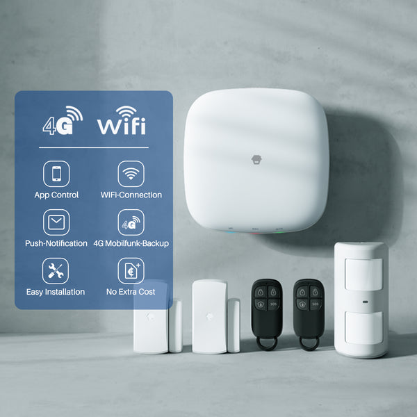 WiFi + 4G Alarm System LTE-400: Smart, schick und intuitiv Sicherheits-Starter-Kits