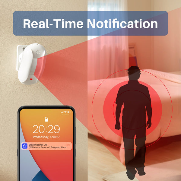 Chuango Smart Home wireless Wifi Bewegungsmelder Sicherheit indoor Detektor Real Time Notification